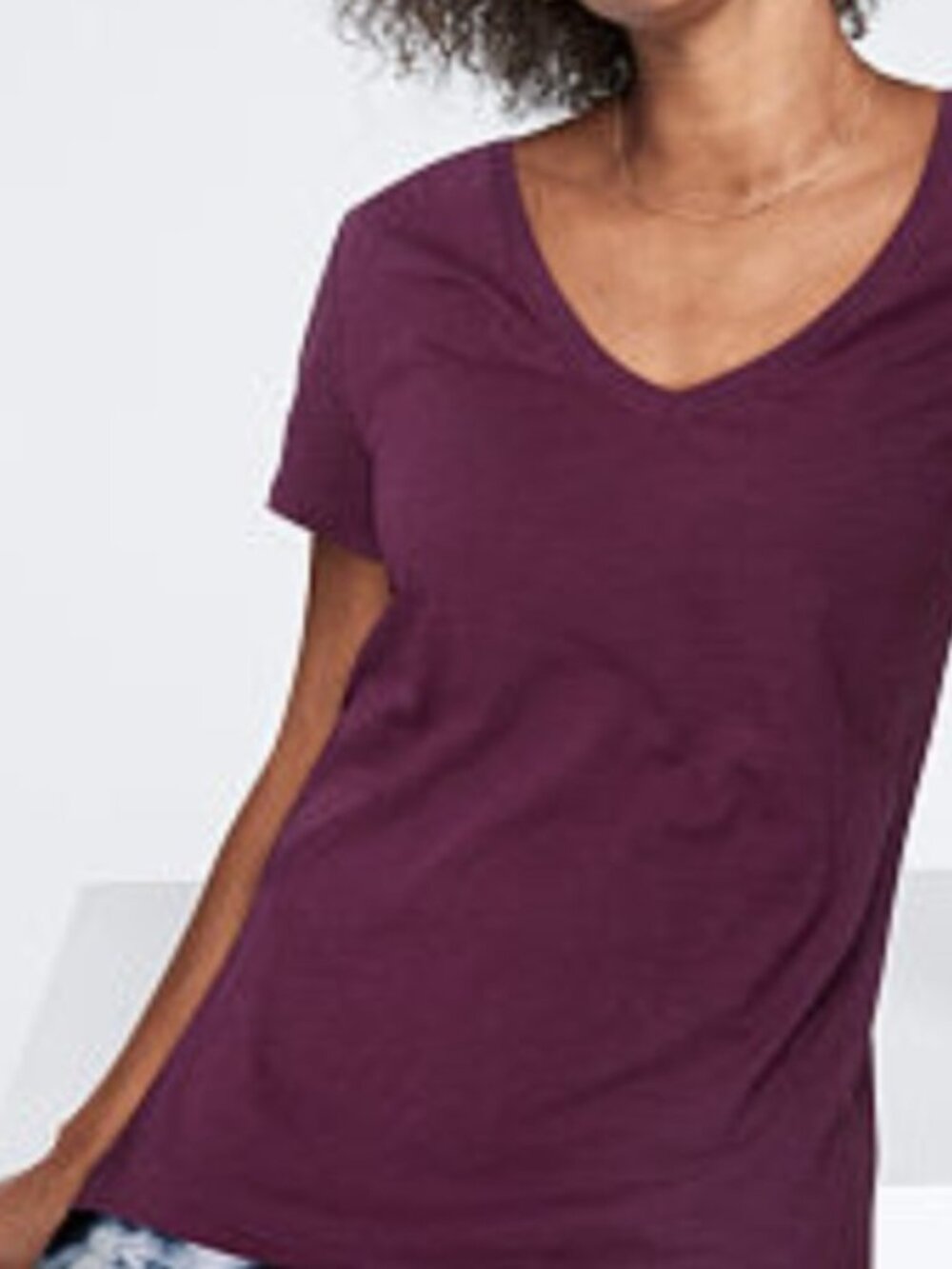 Victorias Secret PINK V Neck Maroon Top size Small